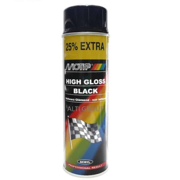 04005 Motip Spray MOTIP Lakier akrylowy - czarny połysk 500ml