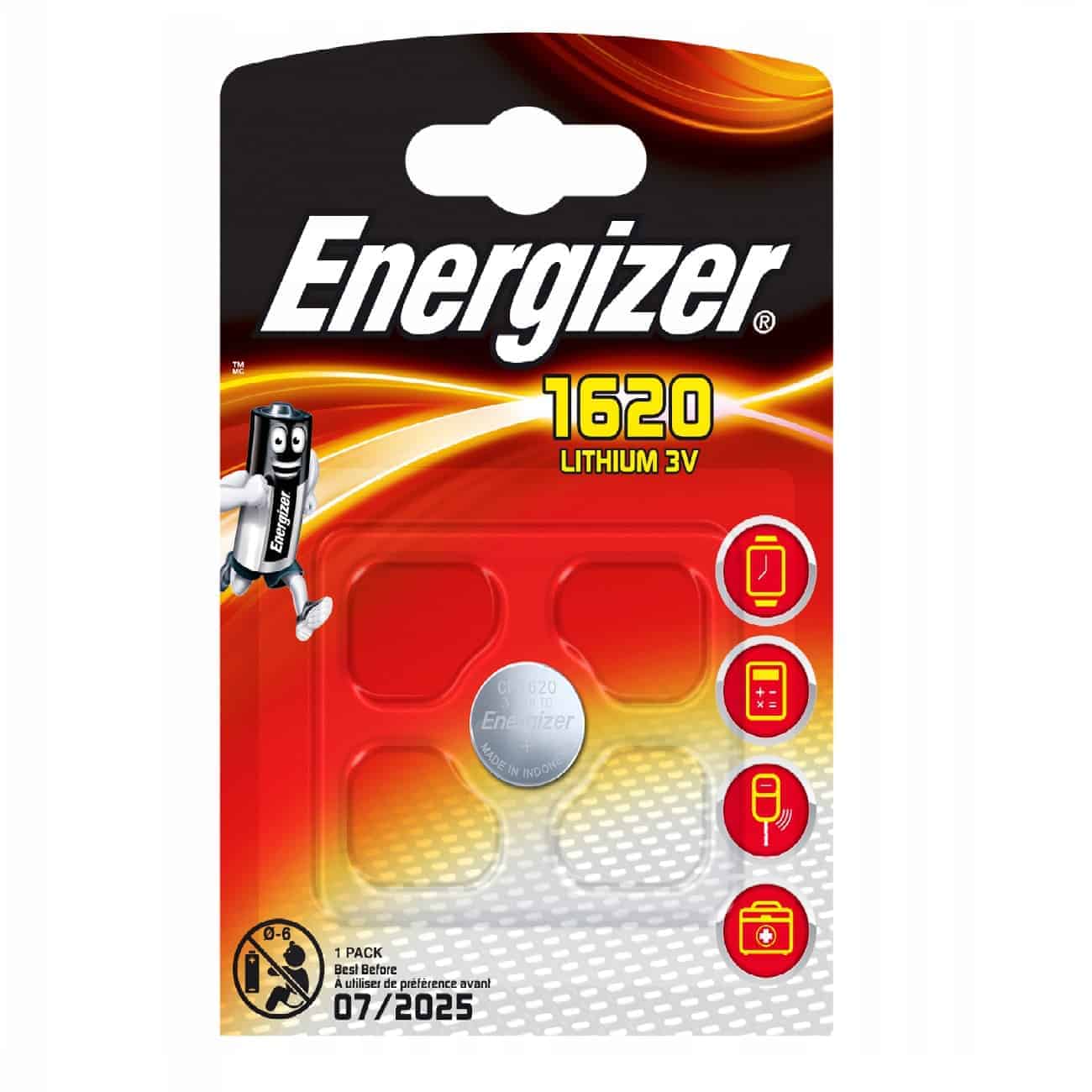 11 8 1 Bateria ENERGIZER CR1620 (3V)