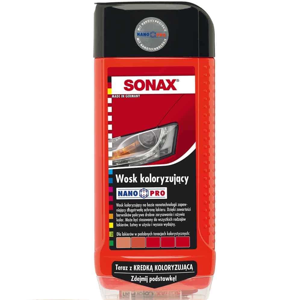 296400 SONAX NANOPRO Wosk koloryzujący 500ml - czerwony