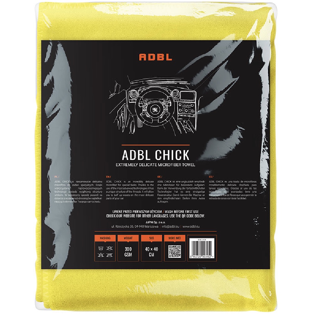 ADBL CHICK Mikrofibra do woskowania 300gsm 40x40cm Hurtownia Sklep Tarnow ADBL CHICK Mikrofibra do woskowania 300gsm 40x40cm