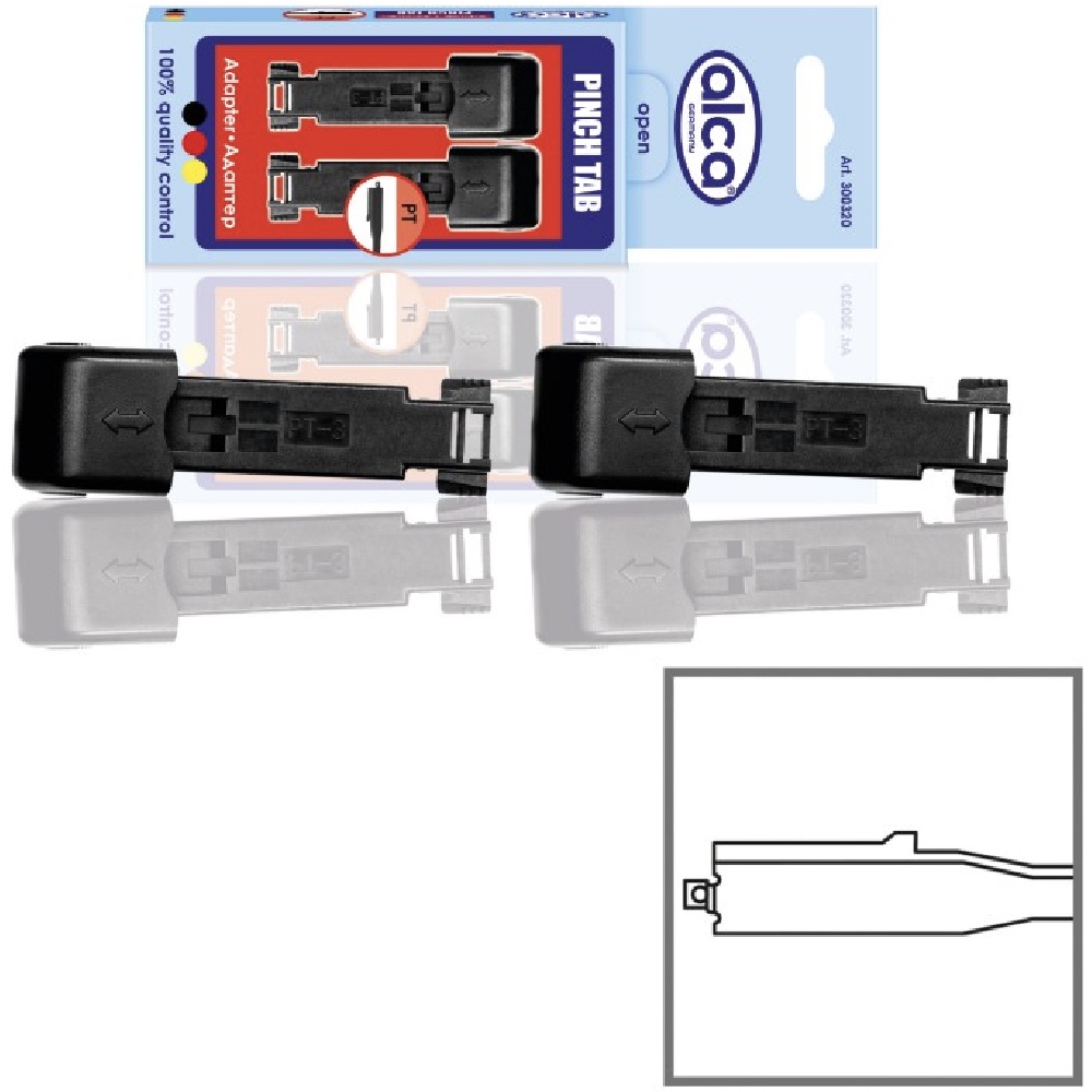 ALCA Adapter wycieraczki T4 PINCH TAB para Hurtownia Sklep Tarnow ALCA Adapter wycieraczki T4 PINCH TAB 2szt. - obrazek 2