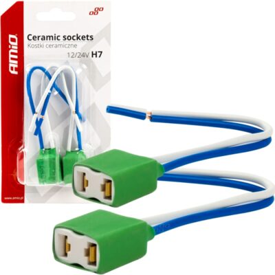 AMIO Kostki montażowe H7 ceramiczne z kablem
