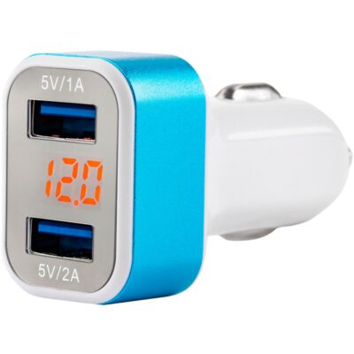 AMIO Ładowarka 2xUSB + woltomierz tester napięcia