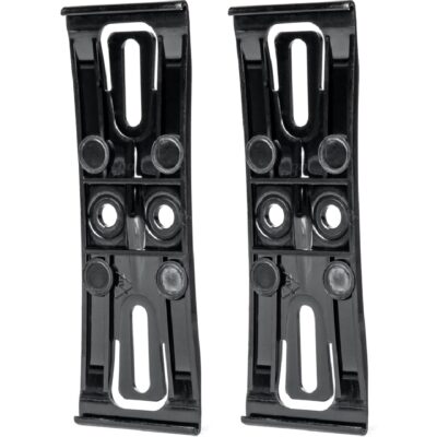 AMIO Uchwyt bezramkowy do mocowana tablicy rejestracyjnej czarny 2 szt.