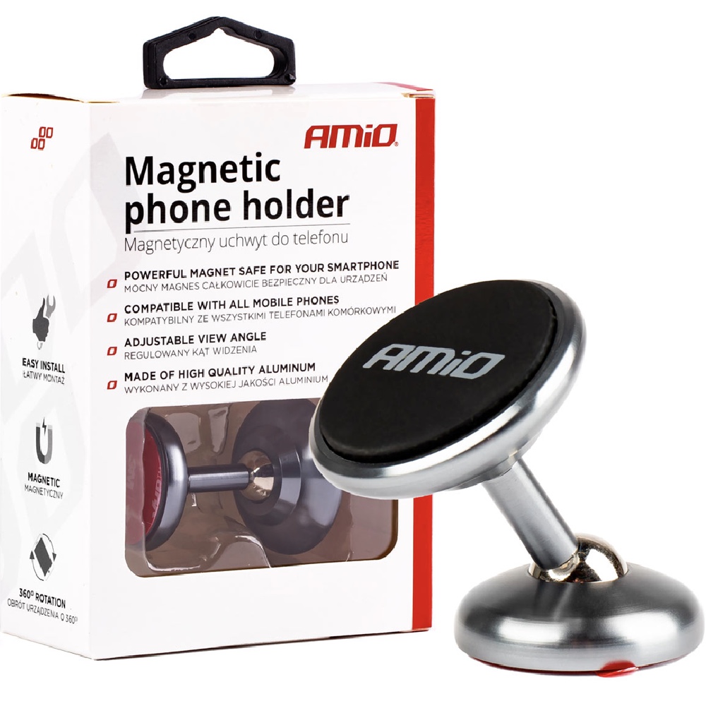 AMIO Uchwyt do telefonu magnetyczny przyklejany Hurtownia Sklep Tarnow AMIO Uchwyt do telefonu magnetyczny przyklejany