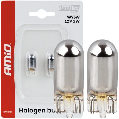AMIO Żarówki WY5W 12V 5W chrom 2szt