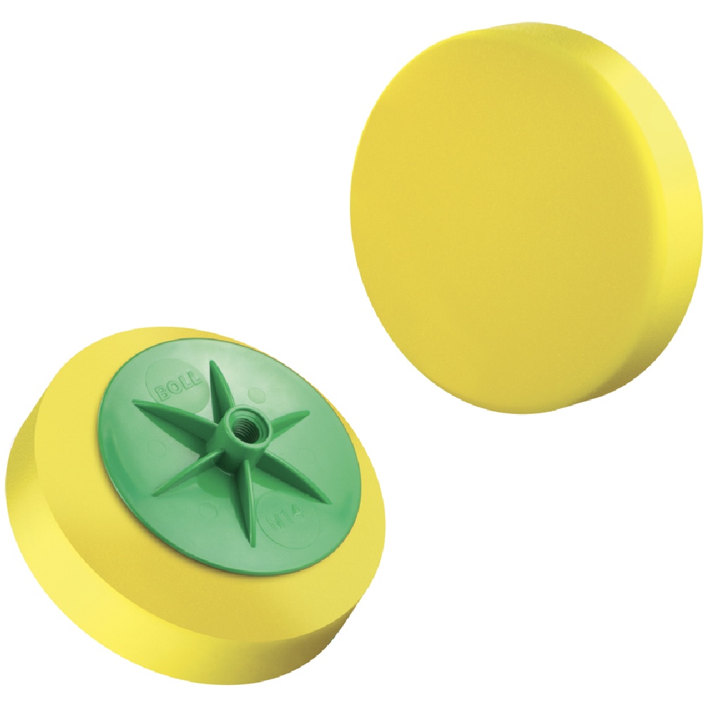 BOLL Gąbka polerska na gwint M14 Ø150mm ŻÓŁTA (średnio-miękka)