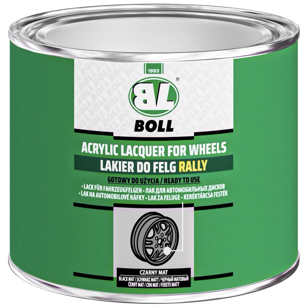 BOLL Lakier do felg CZARNY MAT 500ml na pistolet Hurtownia Sklep Tarnow 1 BOLL Lakier do felg SREBRNY 500ml na pistolet