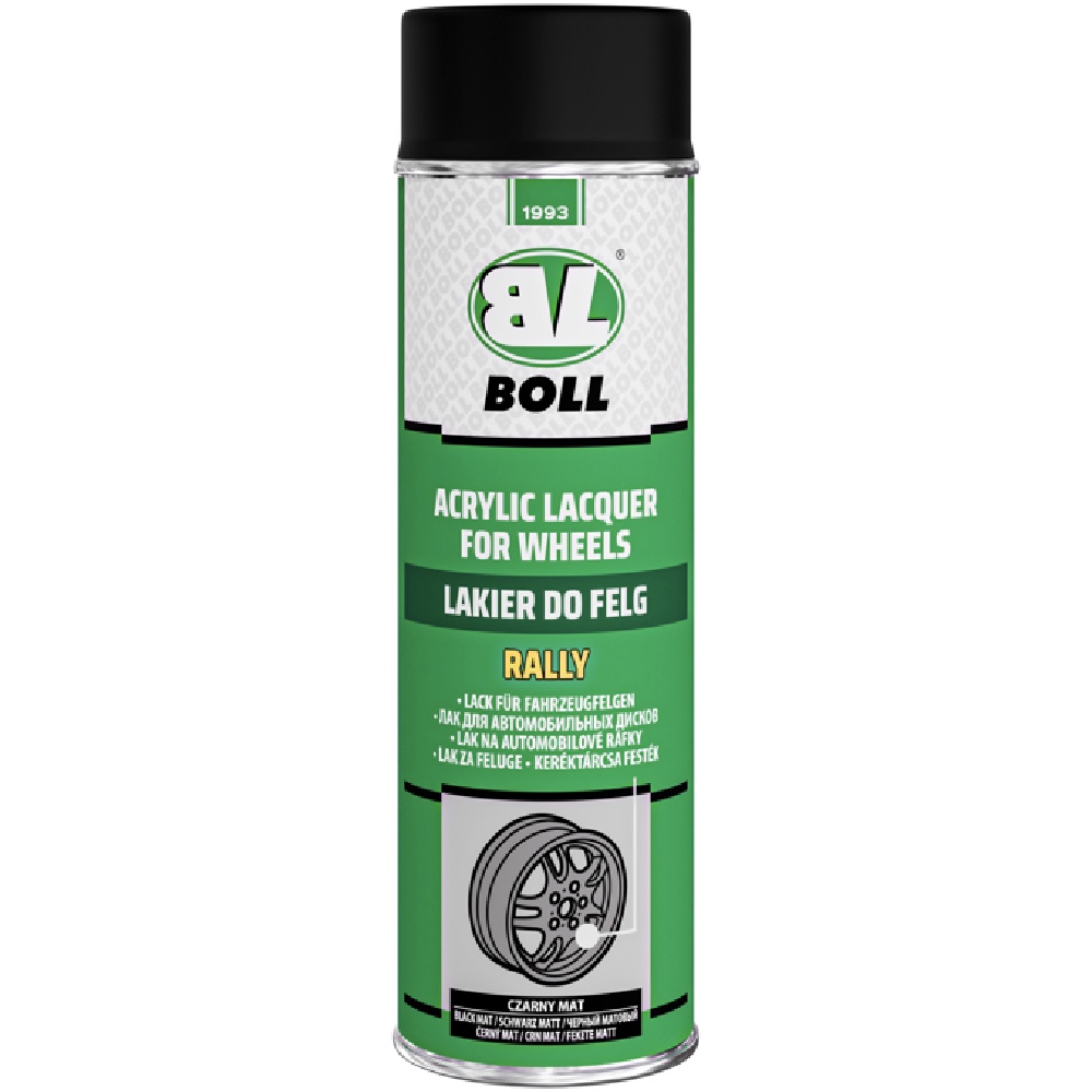 BOLL Lakier do felg RALLY czarny MAT 500ml spray Hurtownia Sklep Tarnow BOLL Lakier do felg czarny MAT 500ml spray