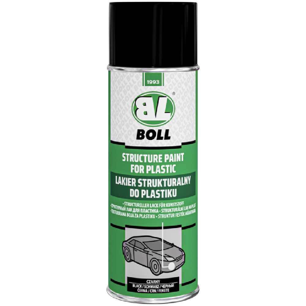 BOLL Lakier strukturalny do plastiku czarny 400ml spray