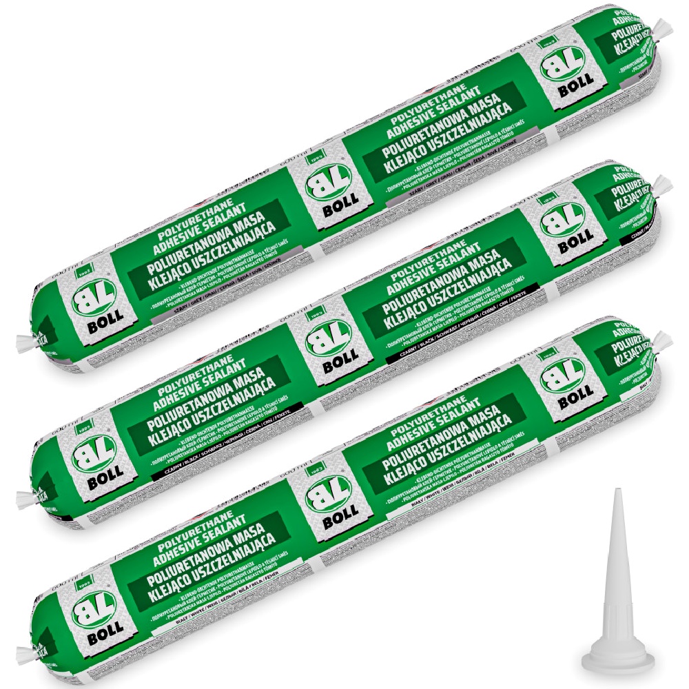 BOLL Poliuretanowa masa klejaco uszczelniajaca 600 ml kiszka szara 1 szt Hurtownia Sklep Tarnow BOLL Poliuretanowa masa klejąco-uszczelniająca 600 ml kiszka biała