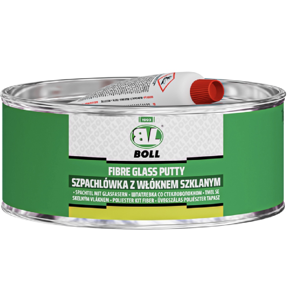 BOLL Szpachlowka z wloknem szklanym 1kg z utwardzaczem Hurtownia Sklep Tarnow BOLL Szpachlówka z włóknem szklanym 1kg (szpachlówka 970g + utwardzacz 30g)