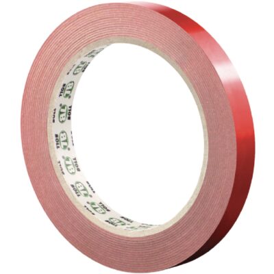 BOLL Taśma akrylowa dwustronnie klejąca 12mm 5m czerwona wzmocniona