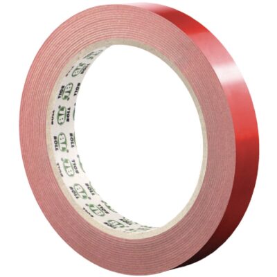 BOLL Taśma akrylowa dwustronnie klejąca 15mm 5m czerwona wzmocniona