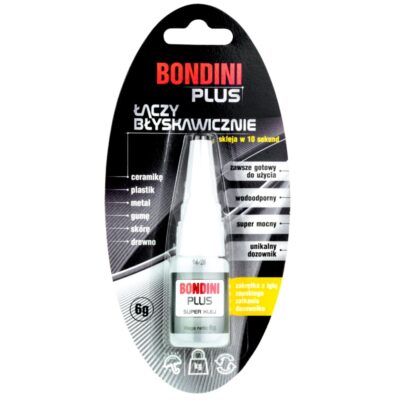 Błyskawiczny Klej Bondini Plus Super Mocny Wodoodporny 6g