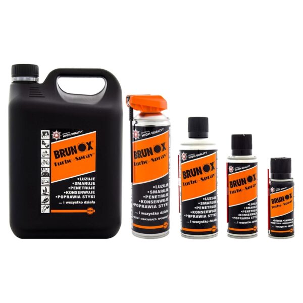 Brunox Turbo Spray luzuje smaruje penetruje usuwa piski konserwuje BRUNOX TURBO SPRAY 100 ml Czyści smaruje pielęgnuje