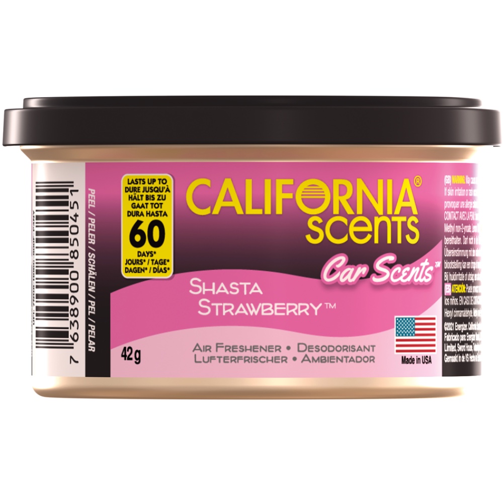 CALIFORNIA SCENTS Shasta Strawberry Puszka zapachowa 42g Hurtownia Sklep Tarnow CALIFORNIA SCENTS Shasta Strawberry - Puszka zapachowa 42g