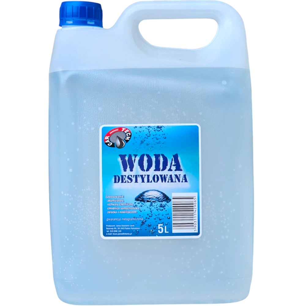 CAR TECH Woda destylowana 5L Hurtownia Sklep Tarnow Woda destylowana 5L