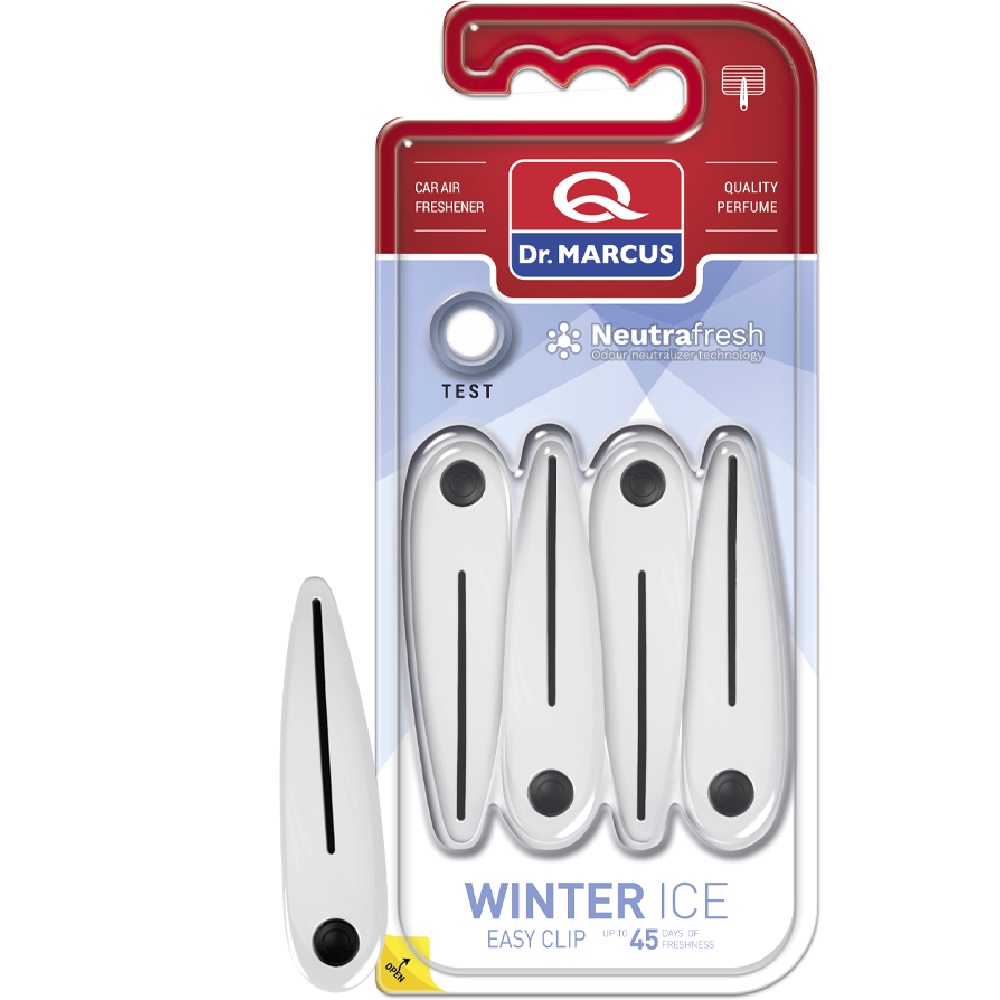 DR MARCUS Easy Clip WINTER ICE Zapach samochodowy klips Hurtownia Sklep Tarnow DR MARCUS Easy Clip Winter Ice Zapach samochodowy klips 4 szt.