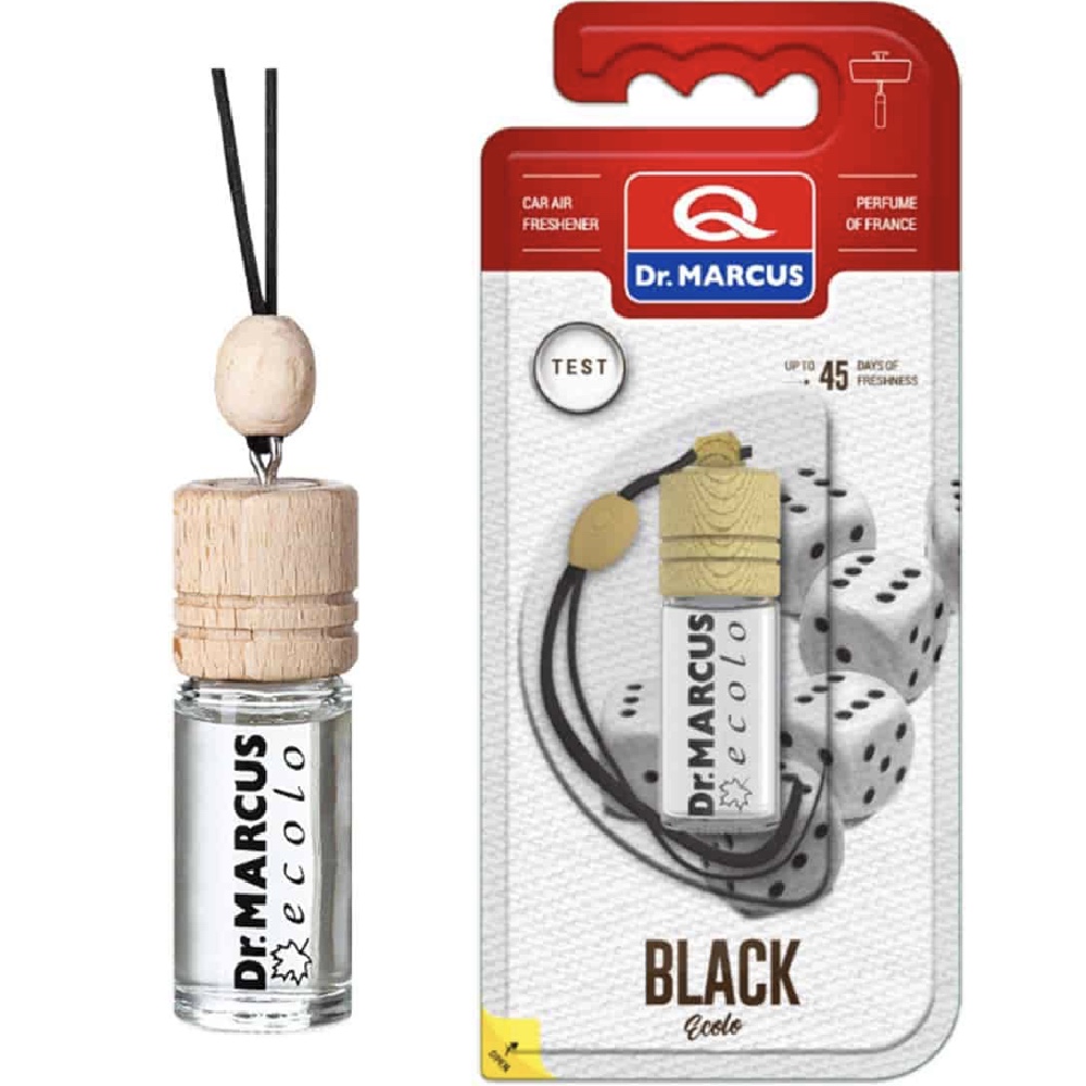 DR MARCUS Ecolo Black Zawieszka zapachowa do samochodu Hurtownia Sklep Tarnow DR MARCUS Ecolo Black Zawieszka zapachowa buteleczka z korkiem