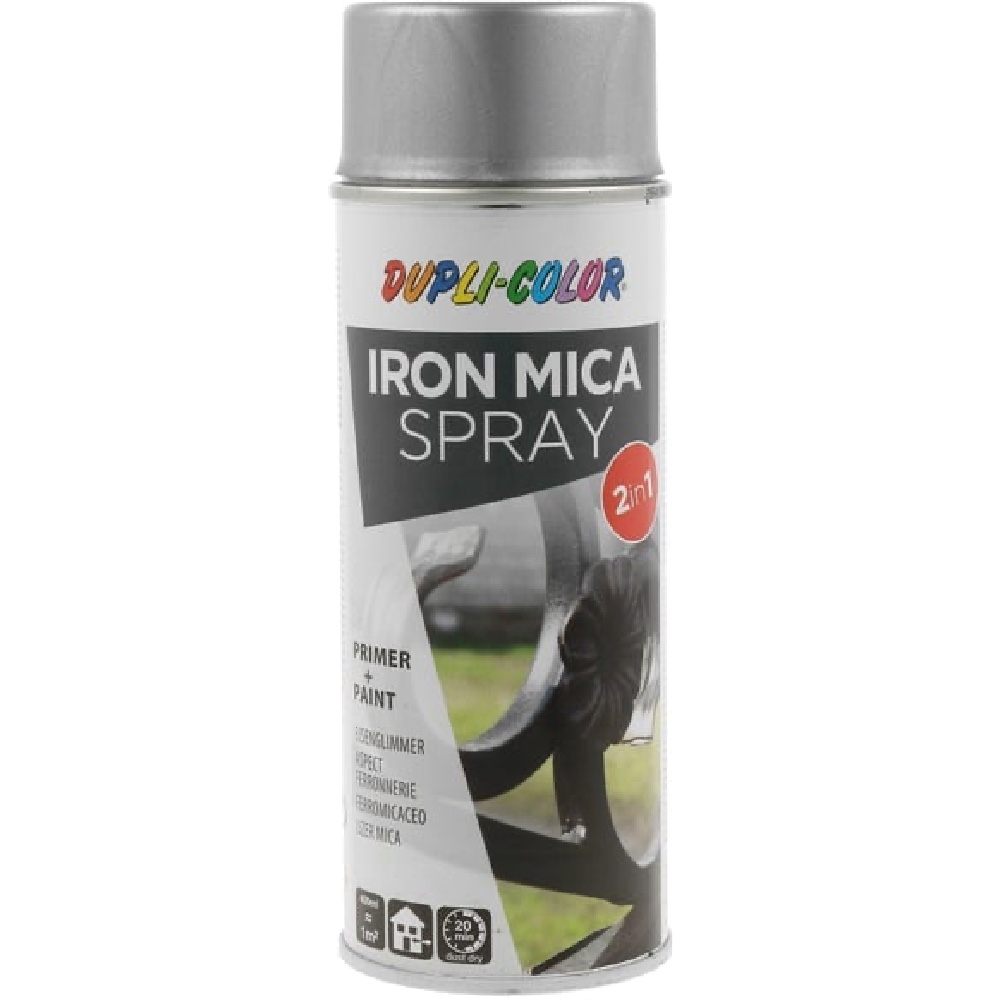 DUPLI-COLOR Iron Mica 2w1 Srebrny lakier z podkładem 400ml spray