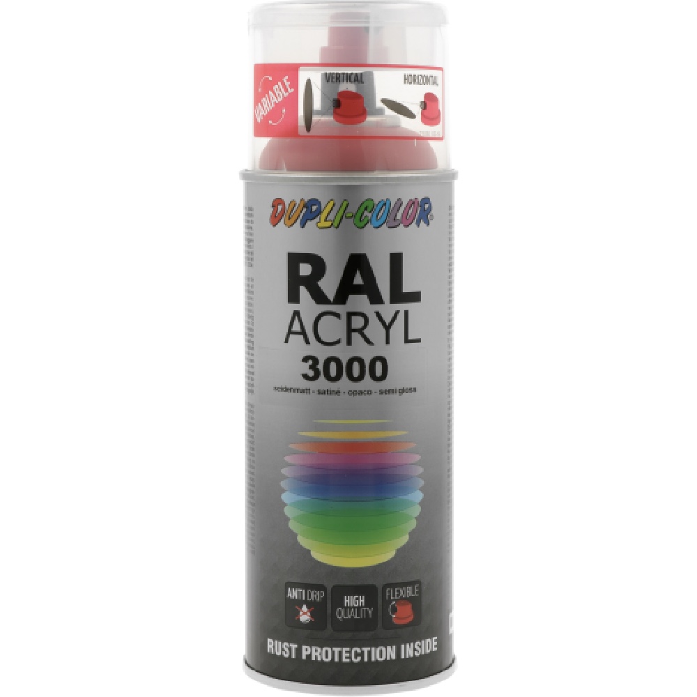DUPLI-COLOR Lakier akrylowy RAL 3000 półmat 400ml spray