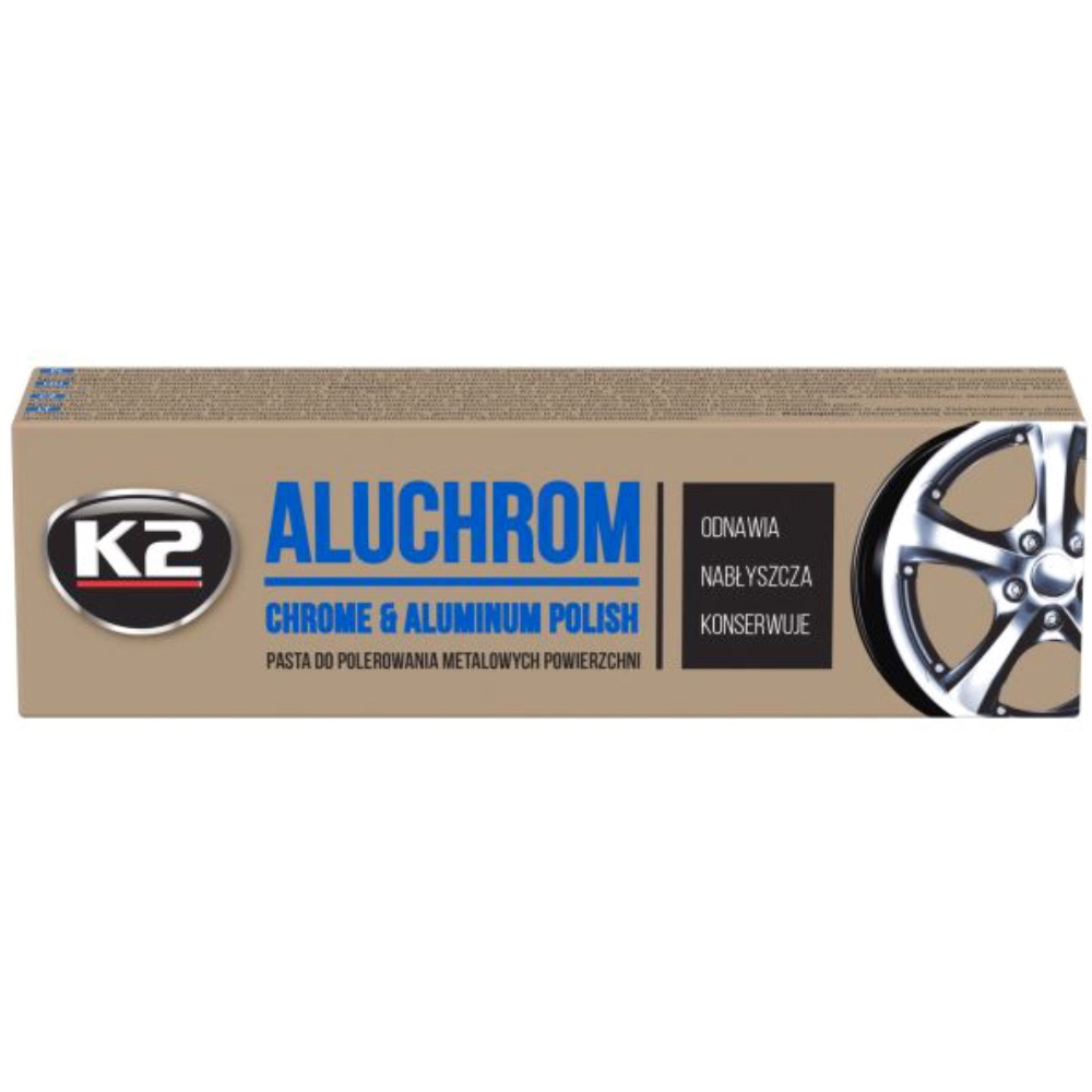K2 ALUCHROM 120g Pasta do polerowania powierzchni metalowych hurtownia sklep Tarnow K2 Aluchrom 120g Pasta do polerowania powierzchni metalowych