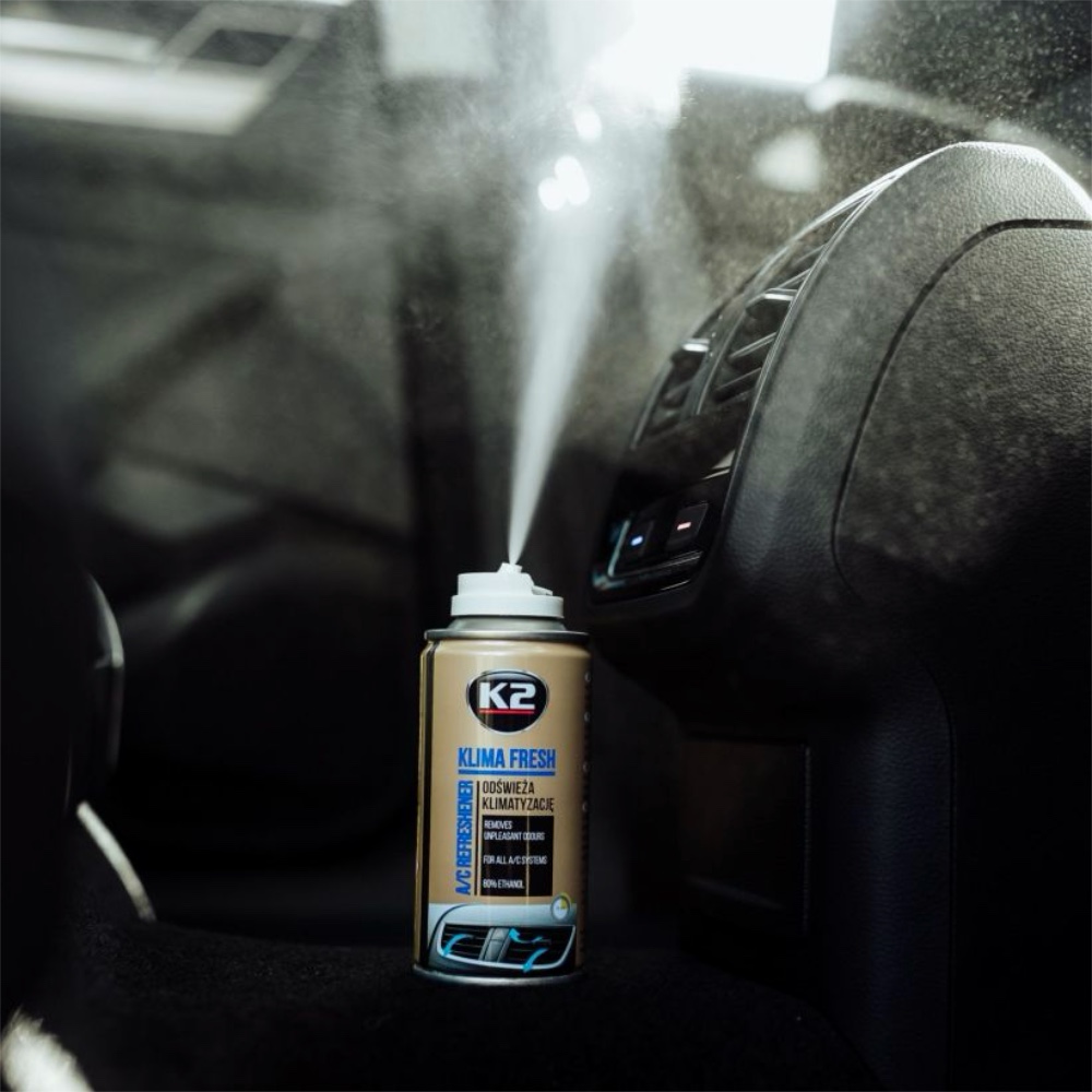 K2 Klima Fresh Spray do odswiezania klimatyzacji w aucie Hurtownia Sklep Tarnow K2 Klima Fresh 150 ml Blueberry Spray do odświeżania klimatyzacji jagodowy - obrazek 3