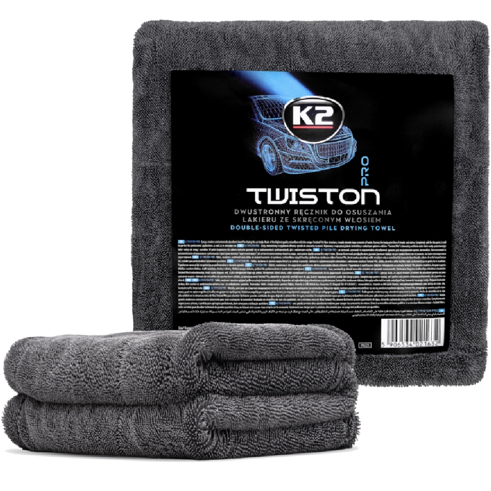 K2 TWISTON PRO 60x90cm Dwustronny recznik mikrofibra skrecone wlosie Hurtownia Sklep Tarnow K2 TWISTON PRO 60x90cm Dwustronny ręcznik z kręconym włosiem