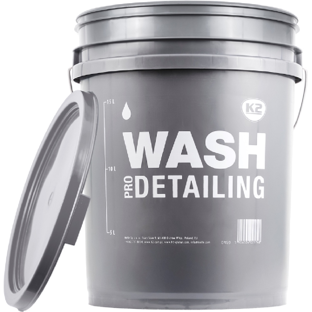 K2 Wiadro detailingowe 20L "Wash" szare