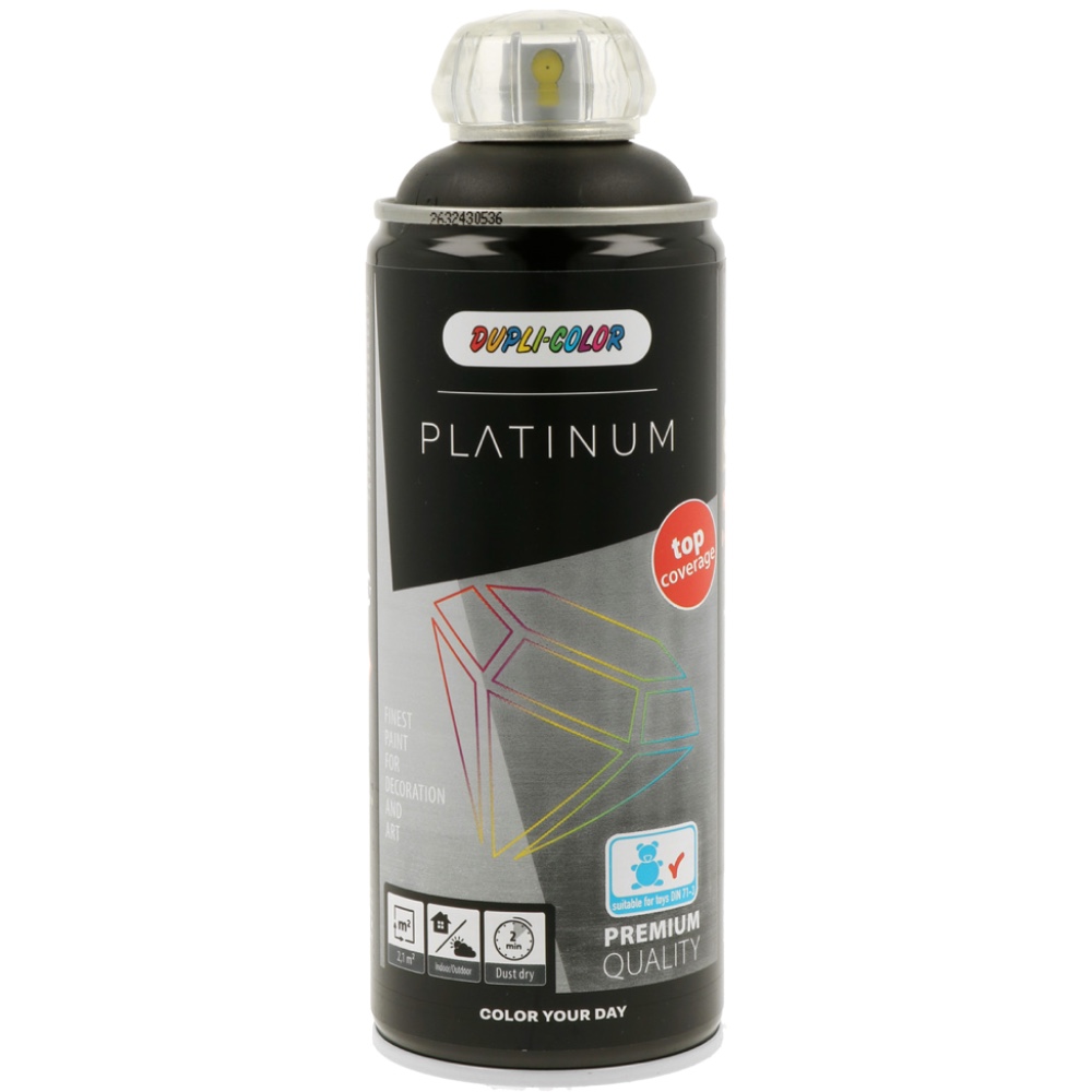 Lakier RAL9005 PLATINUM polmat czarny spray 400 ml satyna Hurtownia Sklep Tarnow Lakier RAL9005 PLATINUM półmat czarny spray 400 ml satyna