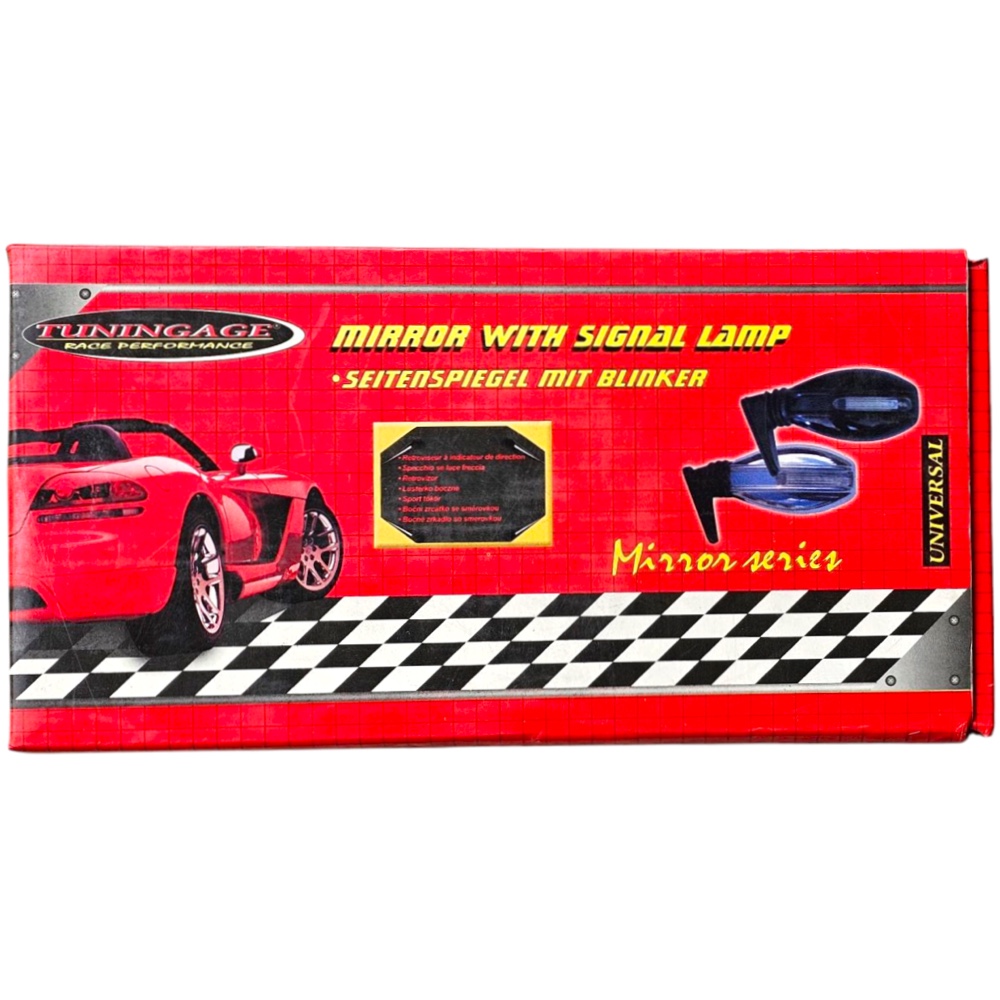 Lusterko boczne uniwersalne CHROM Lusterko boczne z migaczem CHROM uniwersalne