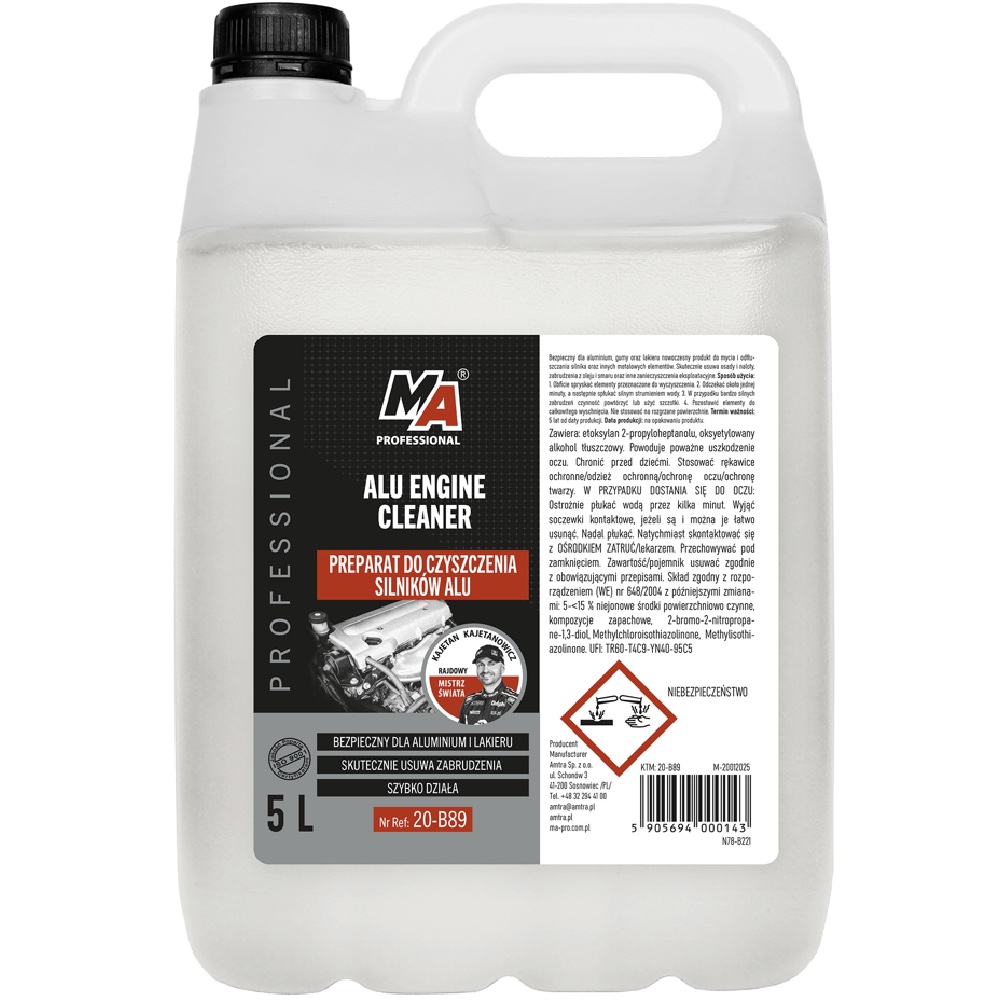 MA PROFESSIONAL Alu Cleaner 5L do czyszczenia silnikow burt konstrukcji aluminiowych Hurtownia Sklep Tarnow MA PROFESSIONAL Alu Cleaner 5L Do czyszczenia silników, burt, konstrukcji aluminiowych