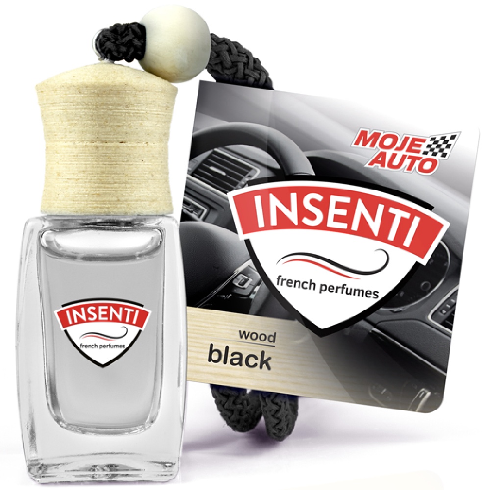 MOJE AUTO Insenti Wood 8ml BLACK Zawieszka zapachowa