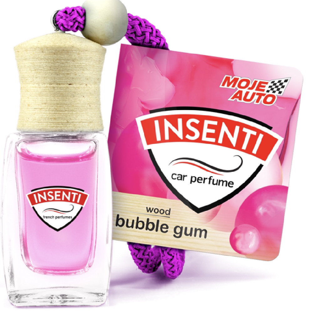MOJE AUTO Insenti Wood 8ml BUBBLE GUM Zawieszka zapachowa