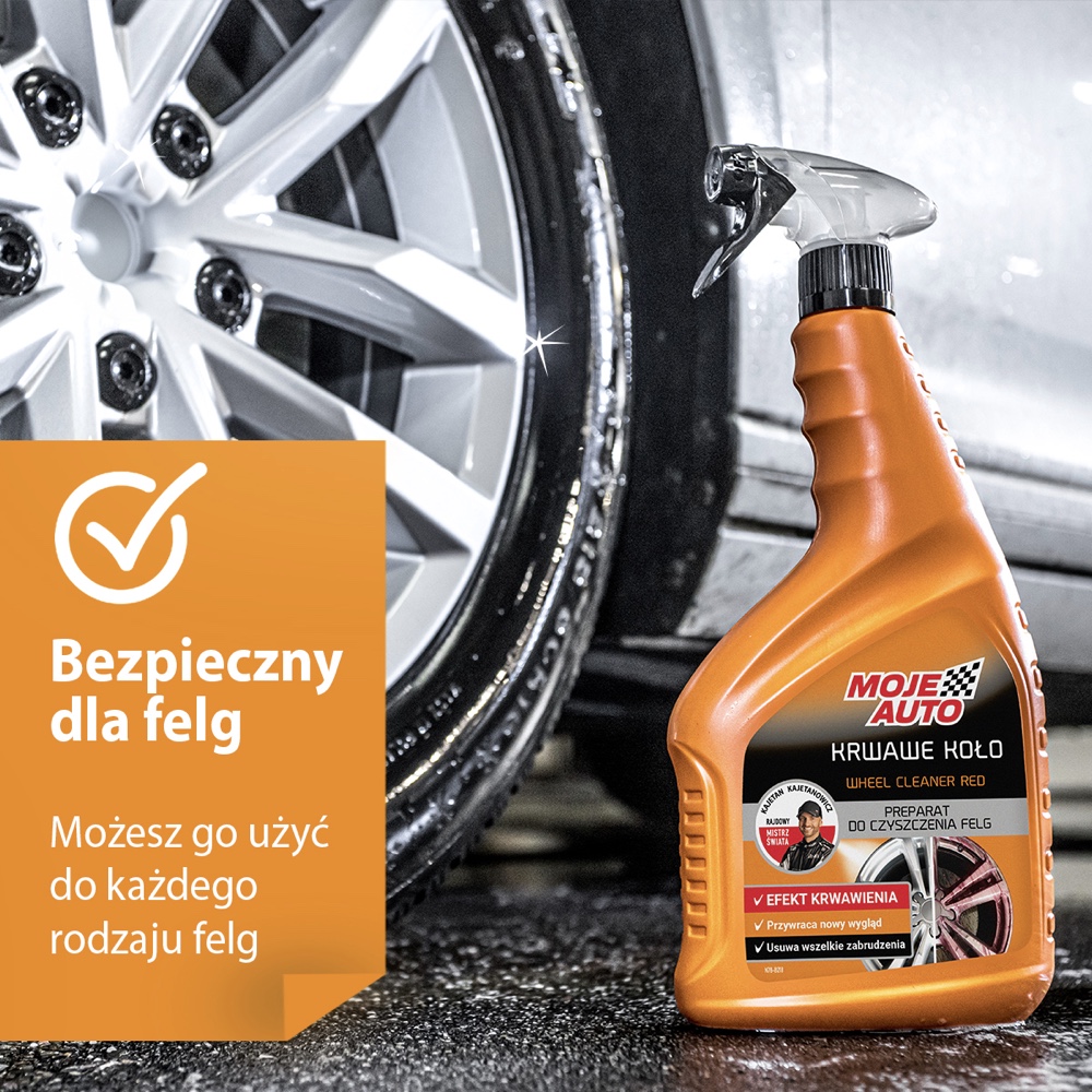 MOJE AUTO Krwawe kolo 700ml Preparat do czyszczenia kazdego rodzaju felg Hurtownia Sklep Tarnow MOJE AUTO Krwawe koło 700ml atomizer Preparat do czyszczenia felg - obrazek 5