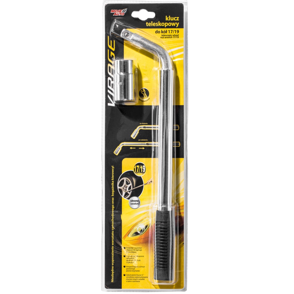 MOJE AUTO VIRAGE Klucz do kol teleskopowy 17 i 19 cali Hurtownia Sklep Tarnow MOJE AUTO VIRAGE Klucz do kół teleskopowy 17/19