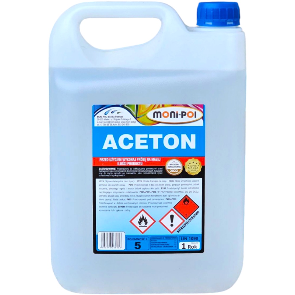 MONI POL Rozcienczalnik Aceton 5L Hurtownia Sklep Tarnow MONI-POL Aceton 5L
