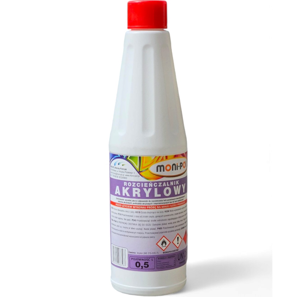 MONI POL Rozcienczalnik Akrylowy 05L Hurtownia Sklep Tarnow MONI-POL Rozcieńczalnik Akrylowy 500ml