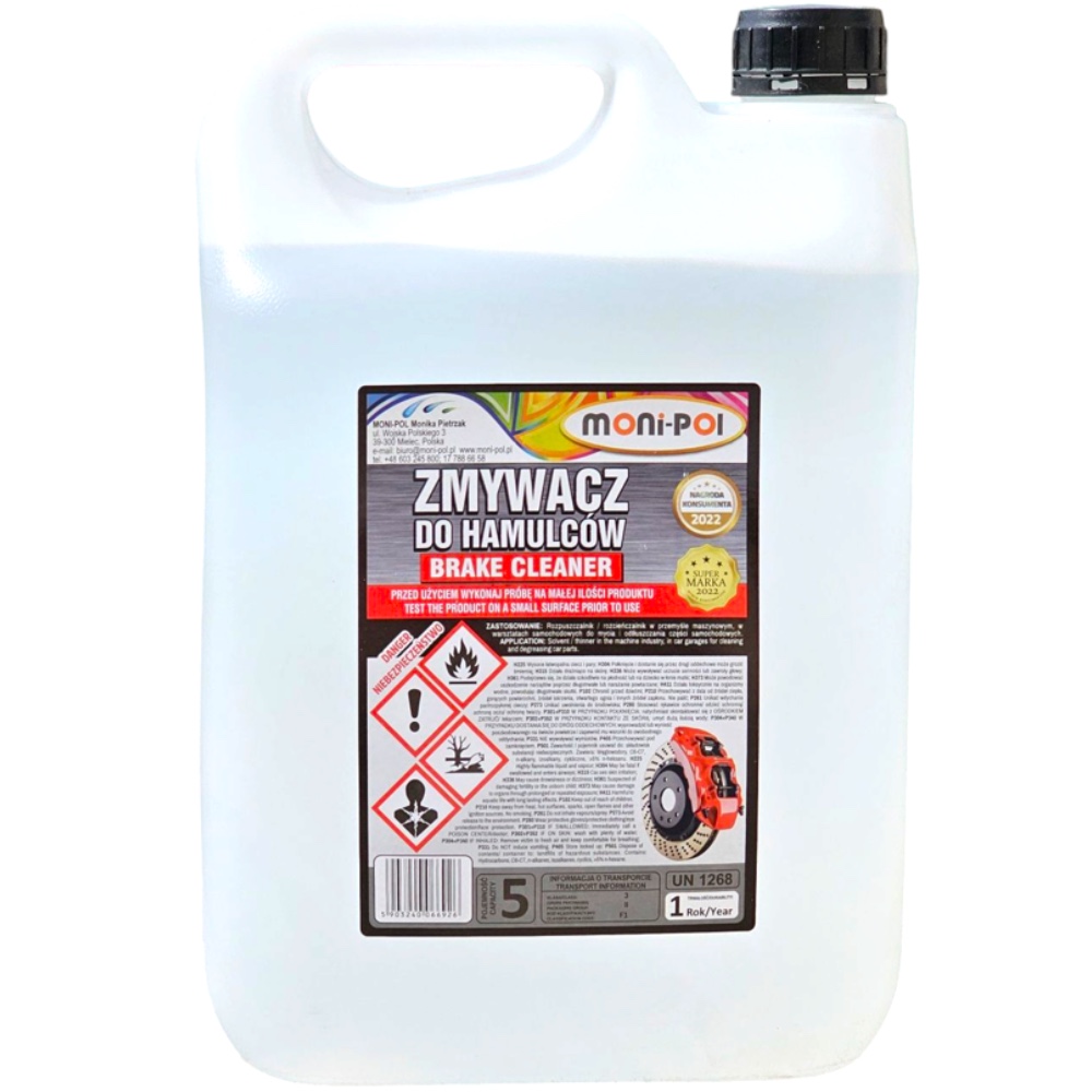 MONI POL Zmywacz do hamulcow 5L Hurtownia Sklep Tarnow MONI-POL Zmywacz do hamulców 5L