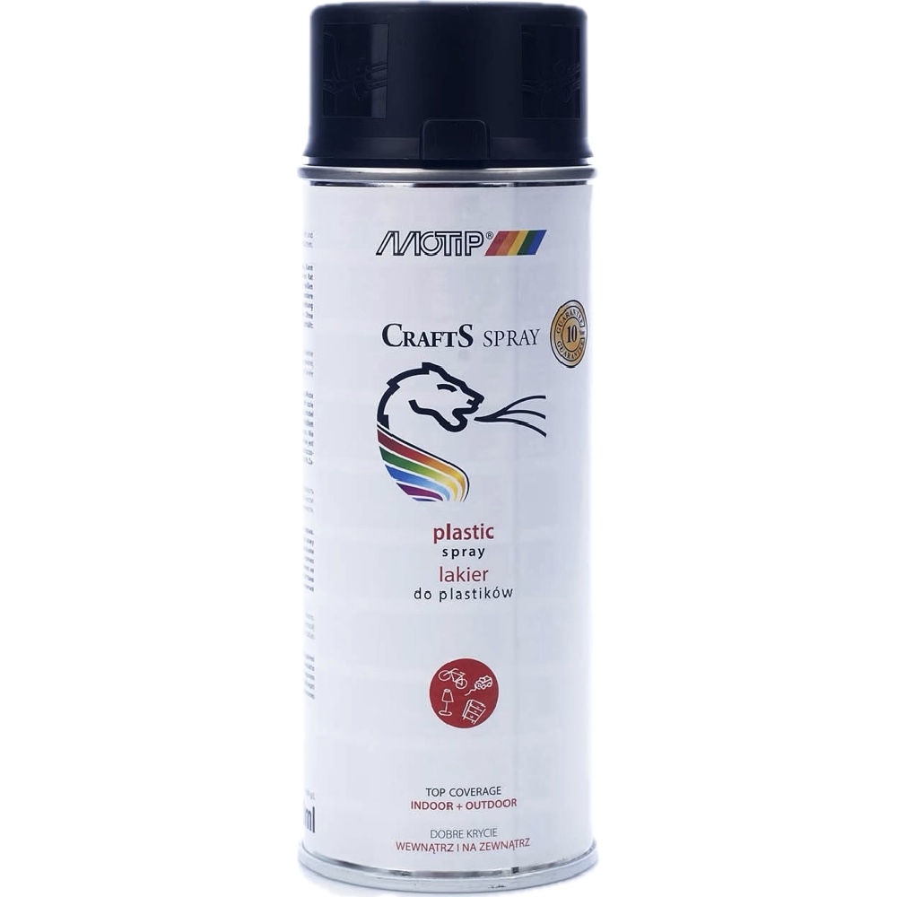 MOTIP Crafts Lakier do plastiku czarny 400ml spray