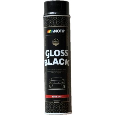MOTIP Lakier akrylowy czarny połysk 600ml spray RALLYE