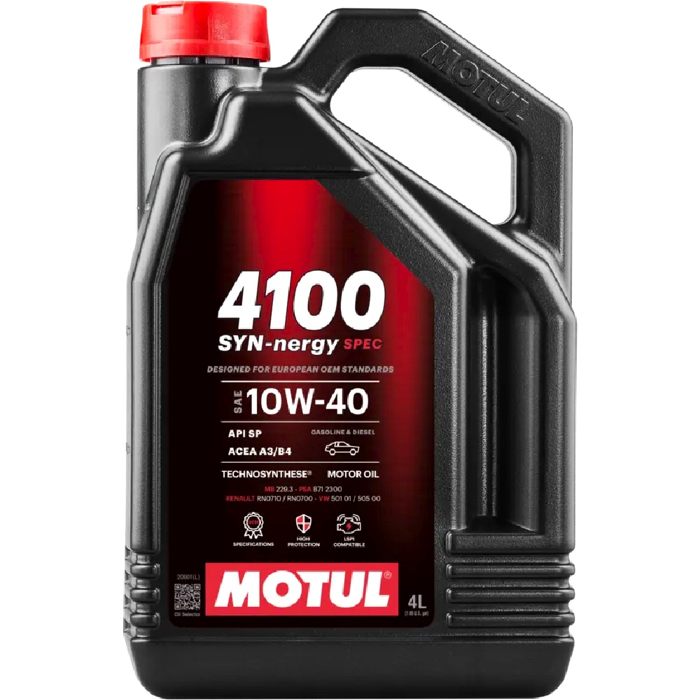 MOTUL 4100 10w40 4L SYN nergy SPEC A3B4 Olej silnikowy samochodowy benzyna i diesel Hurtownia Sklep Tarnow MOTUL 4100 10w40 4L SYN-nergy SPEC A3/B4 Olej silnikowy samochodowy benzyna i diesel