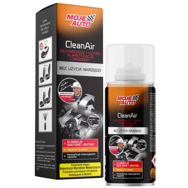 Moje Auto CleanAir Black 150 ml Preparat do dezynfekcji klimatyzacji i nawiewów