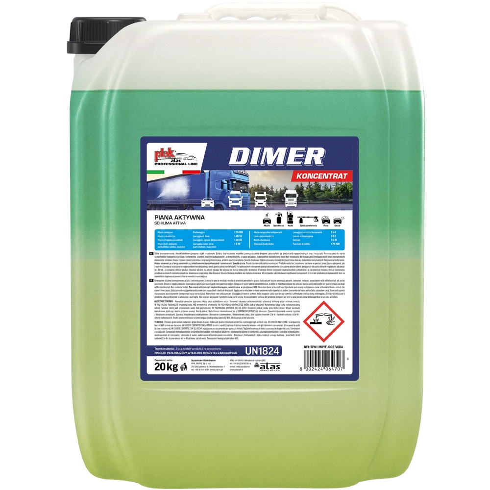 PLAK Dimer koncentrat 20kg Aktywna piana do mycia zewnetrznego Hurtownia Sklep Tarnow PLAK Dimer koncentrat 20kg Aktywna piana do mycia zewnętrznego