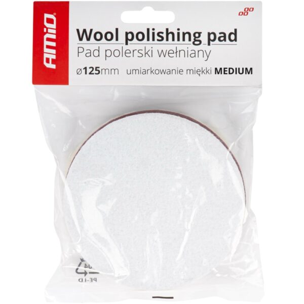 AMIO Futro polerskie medium Pad polerski wełniany