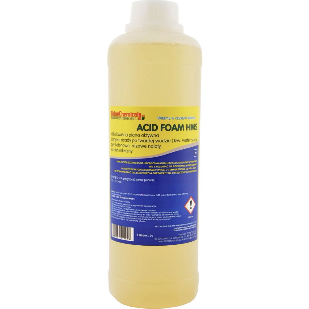 SHINE CHEMICALS Acid Foam HMS 1L Lekko kwasna piana aktywna Hurtownia Sklep Tarnow SHINE CHEMICALS Acid Foam HMS 1L Lekko kwaśna piana aktywna