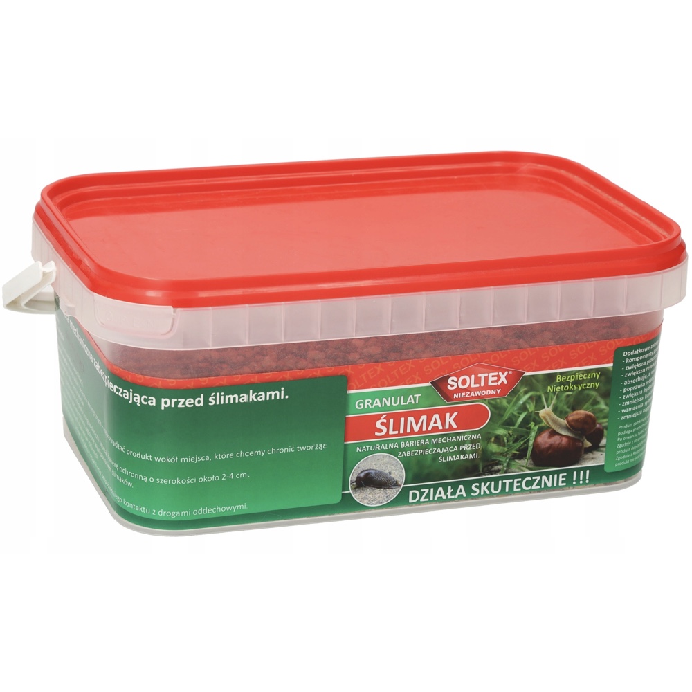 SOLTEX Mechaniczna bariera przeciw slimakom 1kg Granulat Hurtownia Sklep Tarnow SOLTEX Mechaniczna bariera przeciw ślimakom 1kg Granulat