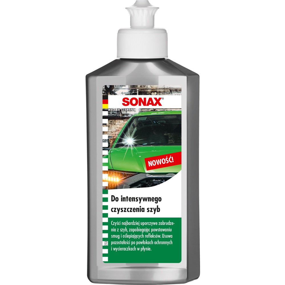 SONAX Politura do intensywnego czyszczenia szyb 250ml polerowanie szkla Hurtownia Sklep Tarnow SONAX Politura do polerowania szkła 250 ml