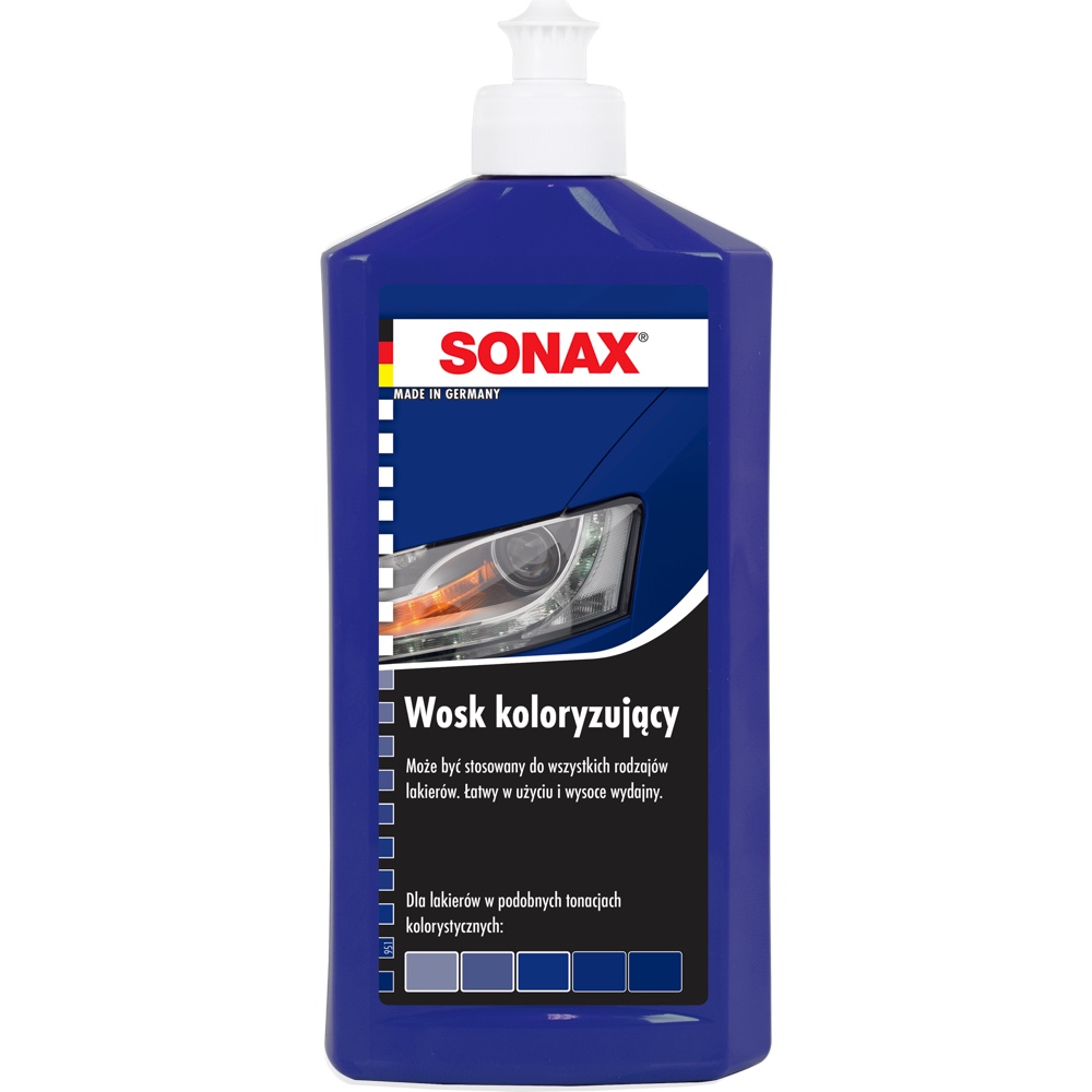 SONAX Wosk koloryzujacy Nano Pro niebieski 500 ml Hurtownia Sklep Tarnow SONAX Wosk koloryzujący Nano Pro niebieski 500 ml